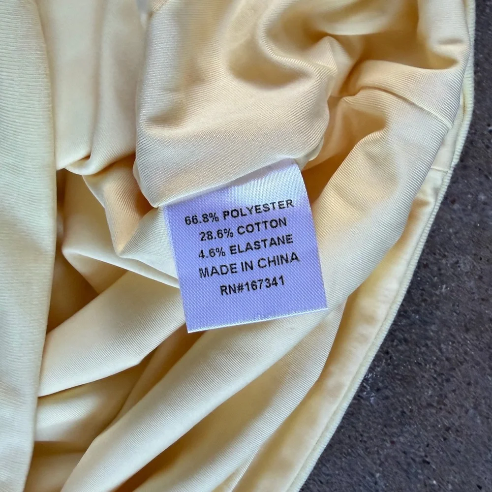 Hello Molly Pale Yellow Square Neck Mini Dress - Picture 8 of 8